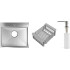 Кухонная мойка Schtoff Best Decor Silver 5050 + коландер KR-1 Grey + дозатор SD-1 SILVER