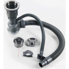 Кухонная мойка Schtoff Best Premium Silver 6050 + коландер K-1 BLACK + дозатор SD-1 SILVER