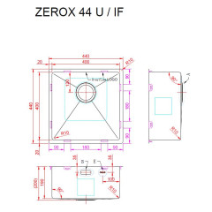 Кухонная мойка Zorg Zerox 44 U / IF STEEL