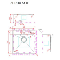 Кухонная мойка Zorg Zerox 51 IF STEEL
