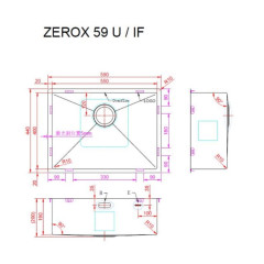 Кухонная мойка Zorg Zerox 59 U / IF PVD GOLD