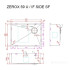 Кухонная мойка Zorg Zerox 59 U / IF SIDE SF PVD GOLD