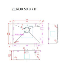 Кухонная мойка Zorg Zerox 59 U / IF STEEL