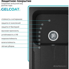 Кухонная мойка Polygran Alto 780 (черный)