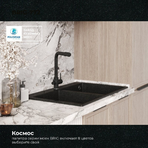 Кухонная мойка Polygran Brig 790 (космос)