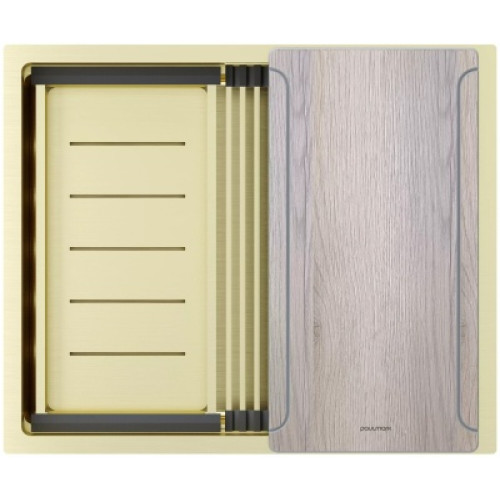 Кухонная мойка Paulmark NEXT-MULTI SINK 54 UNI PM785445-LG, светлое золото