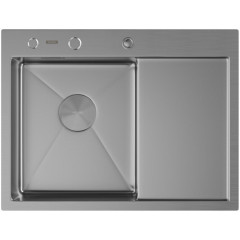 Кухонная мойка ARFEKA ECO AR 650*500 L POP-UP SATIN