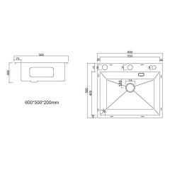 Кухонная мойка ARFEKA Eco AR 600*500 POP-UP SATIN