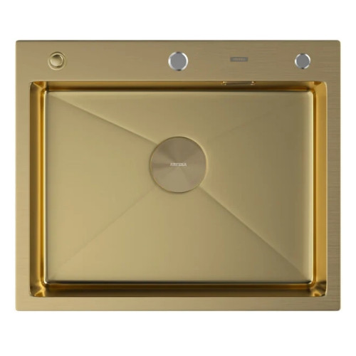 Кухонная мойка ARFEKA Eco AR 600*500 POP-UP GOLD PVD NANO
