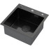 Кухонная мойка ARFEKA ECO AR 450*450 POP-UP BLACK PVD NANO DECOR MILLET GRAINS (настольная)