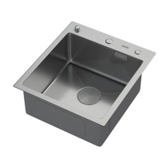 Кухонная мойка ARFEKA ECO AR 450*500 POP-UP SATIN DECOR VOLCANIC ROCK