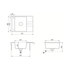 Кухонная мойка AquaSanita SQB102AW 601 black metallic