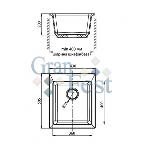 Кухонная мойка GranFest Practic GF-P505