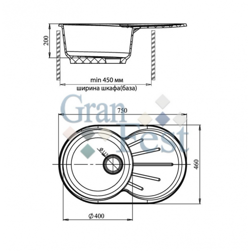 Кухонная мойка GranFest Rondo GF-R750L