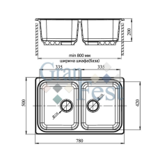 Кухонная мойка GranFest Standart GF-S780K