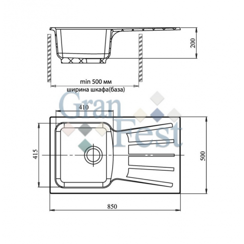 Кухонная мойка GranFest Standart GF-S850L