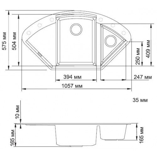 Кухонная мойка Omoikiri Sakaime 105C-DC