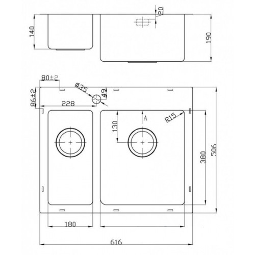 Кухонная мойка Oulin OL-FTR202R