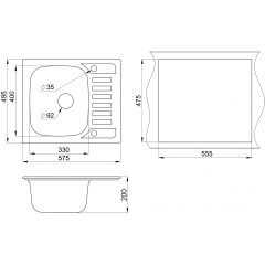 Кухонная мойка Granula GR-5801 (Чёрный)