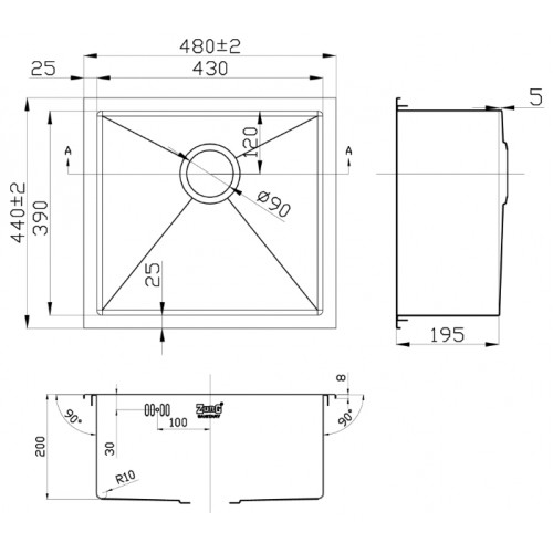 Кухонная мойка Zorg INOX RX-4844