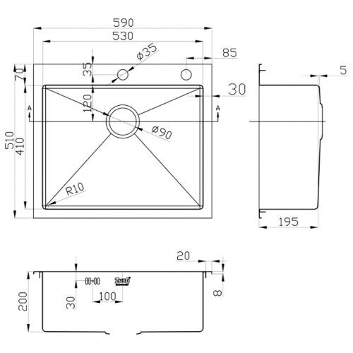 Кухонная мойка Zorg INOX RX-5951
