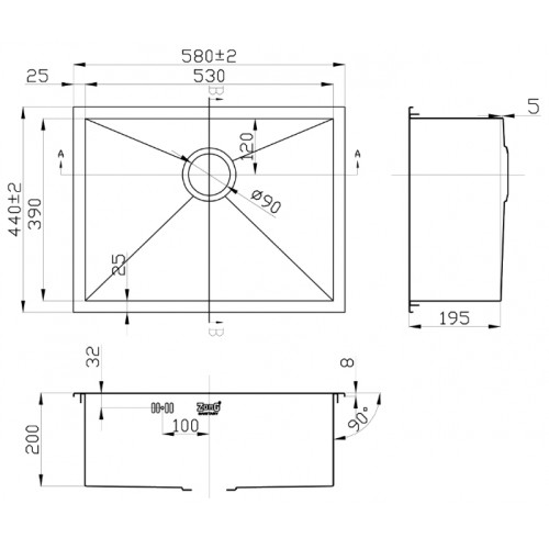 Кухонная мойка Zorg INOX X-5844