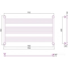 Полотенцесушитель Сунержа Богема L 600x1100 00-0202-6011