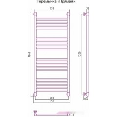 Полотенцесушитель Сунержа Богема+ 1200x500 00-0220-1250