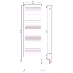Полотенцесушитель Сунержа Модус 3.0 1200х400 МЭМ правый 31-5701-1240