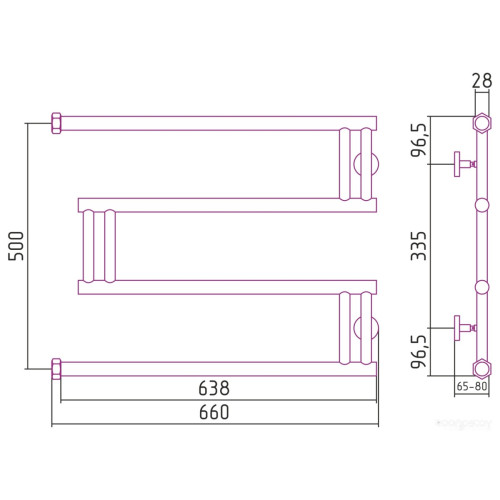 Полотенцесушитель Сунержа High-Tech model 