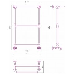 Полотенцесушитель Сунержа Ренессанс 1386 860x500 03-0281-8650