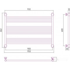 Полотенцесушитель Сунержа Богема L 600x900 00-0202-6090