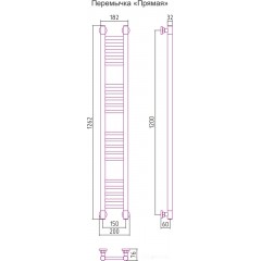 Полотенцесушитель Сунержа Богема+ 1200x150 00-0220-1215