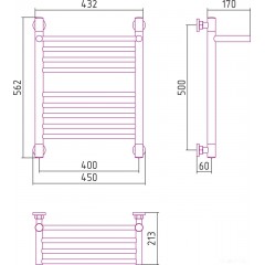 Полотенцесушитель Сунержа Богема с полкой+ 500x400 00-0223-5040