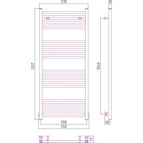 Полотенцесушитель Сунержа Модус 1200x500 00-0250-1250