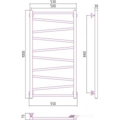 Полотенцесушитель Сунержа Сирокко 1000х500 00-0253-1050