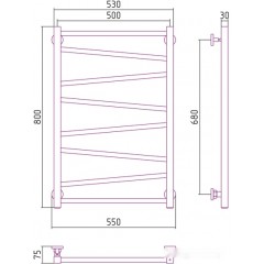 Полотенцесушитель Сунержа Сирокко 800х500 00-0253-8050