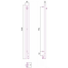 Полотенцесушитель Сунержа Нюанс 3.0 1200 правый 30-5843-1253