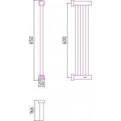 Полотенцесушитель Сунержа Хорда 4.0 600x166 30-0834-0600