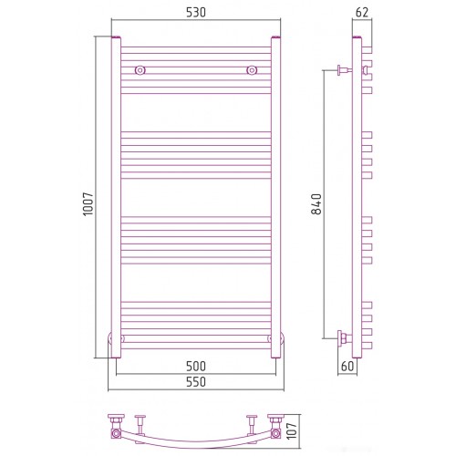 Полотенцесушитель Сунержа Аркус 1000х500 31-0251-1050