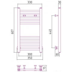 Полотенцесушитель Сунержа Модус 600х300 31-0250-6030