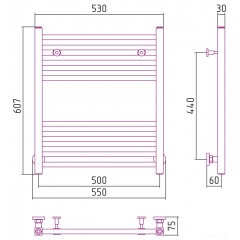 Полотенцесушитель Сунержа Модус 600х500 1015-0250-6050
