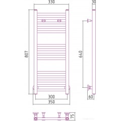 Полотенцесушитель Сунержа Модус 800x300 00-0250-8030