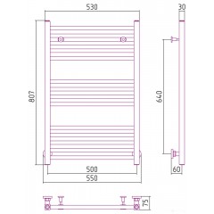 Полотенцесушитель Сунержа Модус 800х500 8011-0250-8050