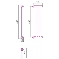 Полотенцесушитель Сунержа Хорда ПП 600х195 00-4124-0600