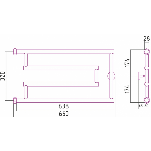 Полотенцесушитель Сунержа High-Tech model 