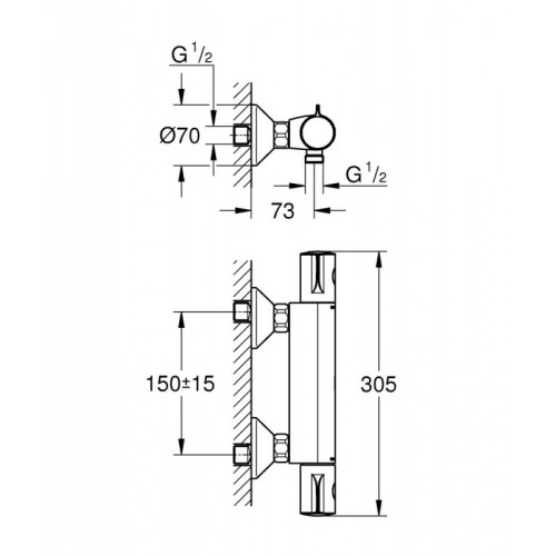 Смеситель Grohe Grohtherm 800 34558000