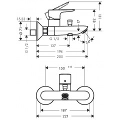 Смеситель Hansgrohe Talis E 71740000