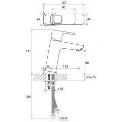 Смеситель Ravak 10° TD 014.00