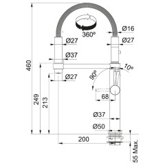 Смеситель Franke Pescara 360 хром 115.0393.976